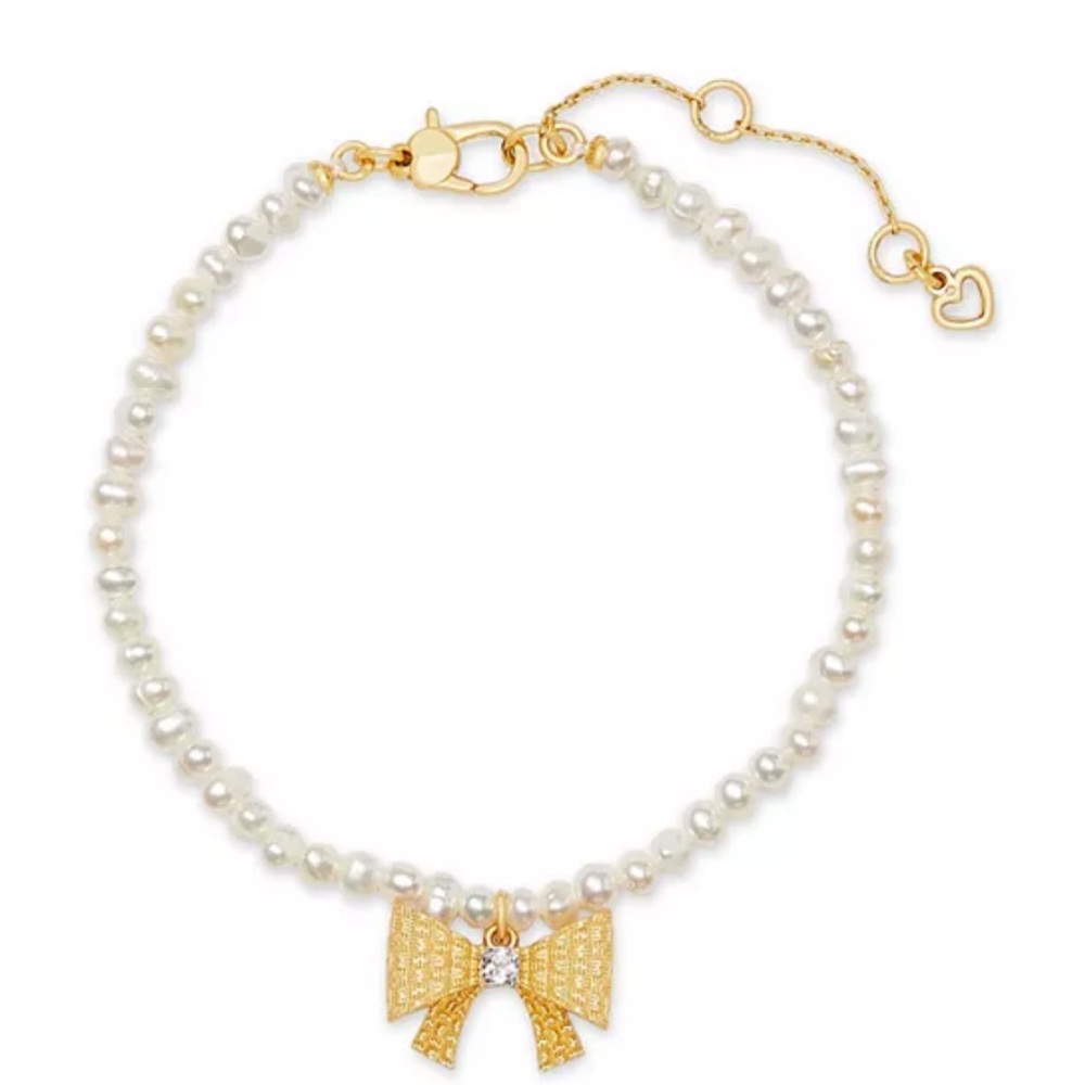 Kate Spade Wrapped in a Bow Pearl Charm Bracelet